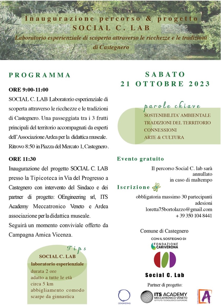 Inaugurazione progetto Social C. Lab