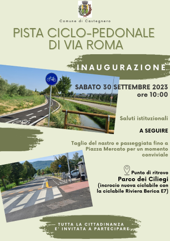 Inaugurazione della pista ciclo-pedonale di Via Roma